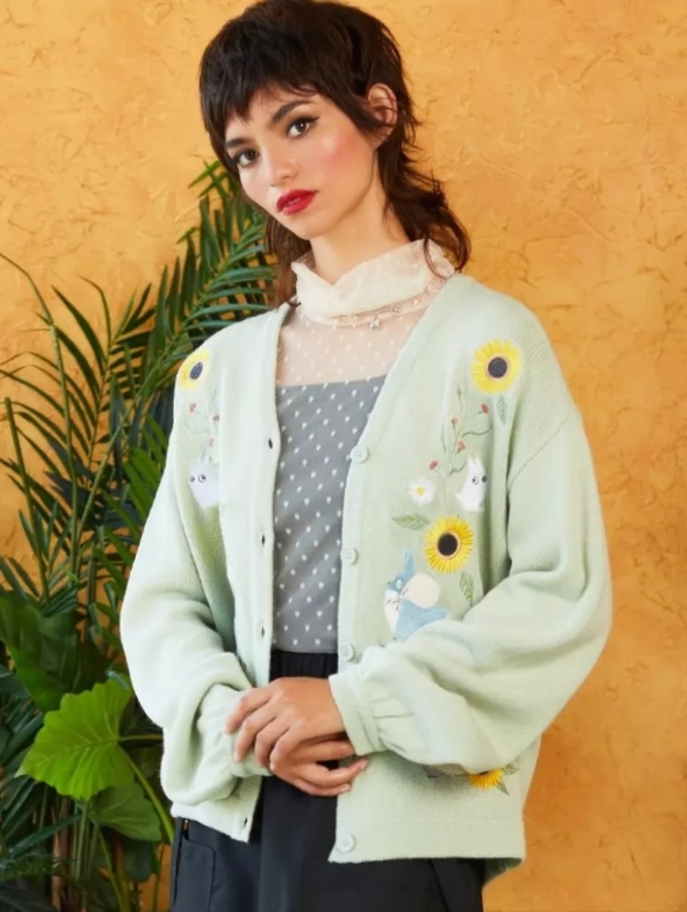 Her Universe 🌌 My Neighbor Totoro Girls Slouch Cardigan 💚 Size XL (Juniors)